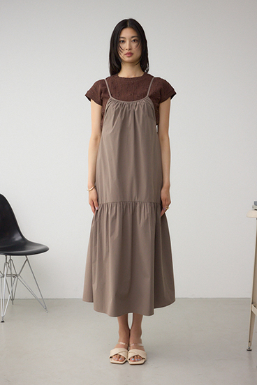 インナーSETフロントギャザーキャミワンピース 詳細画像