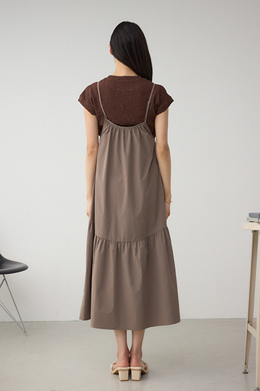 インナーSETフロントギャザーキャミワンピース 詳細画像