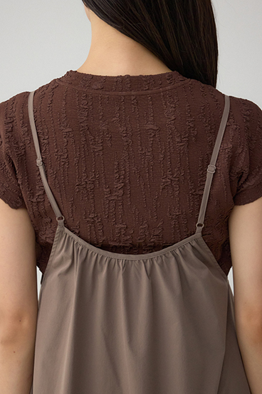 インナーSETフロントギャザーキャミワンピース 詳細画像