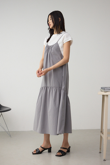 インナーSETフロントギャザーキャミワンピース 詳細画像