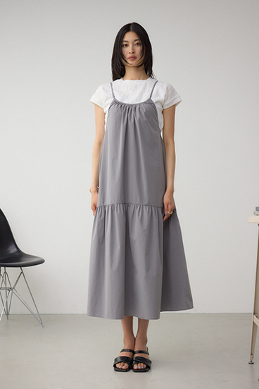 インナーSETフロントギャザーキャミワンピース 詳細画像