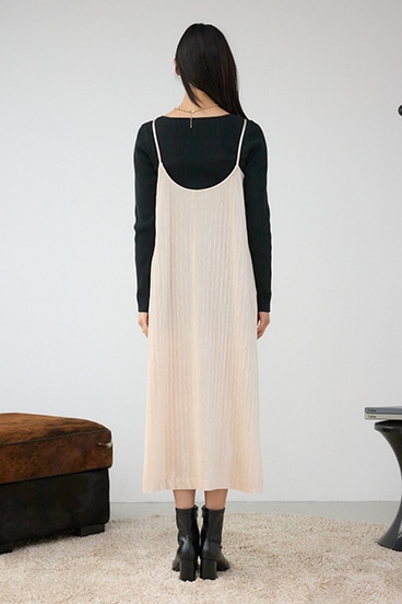 プリーツベロアキャミワンピース 詳細画像