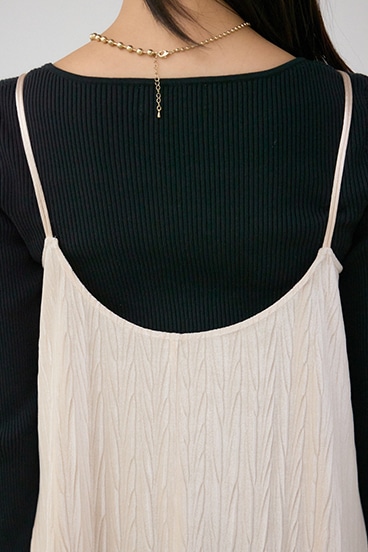 プリーツベロアキャミワンピース 詳細画像