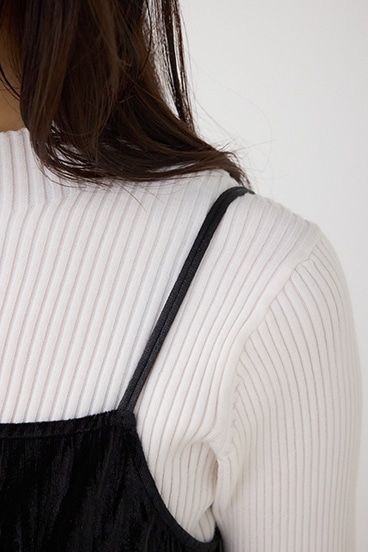 プリーツベロアキャミワンピース 詳細画像