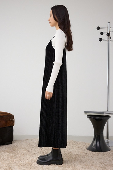 プリーツベロアキャミワンピース 詳細画像