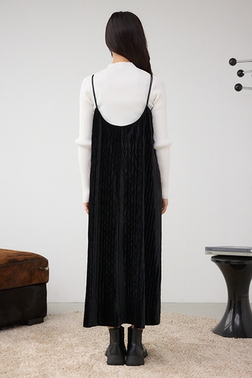プリーツベロアキャミワンピース 詳細画像