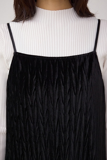 プリーツベロアキャミワンピース 詳細画像