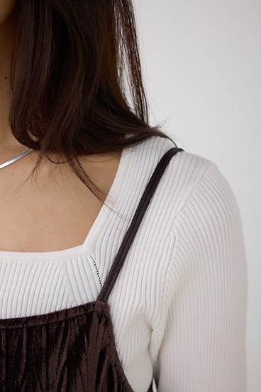 プリーツベロアキャミワンピース 詳細画像