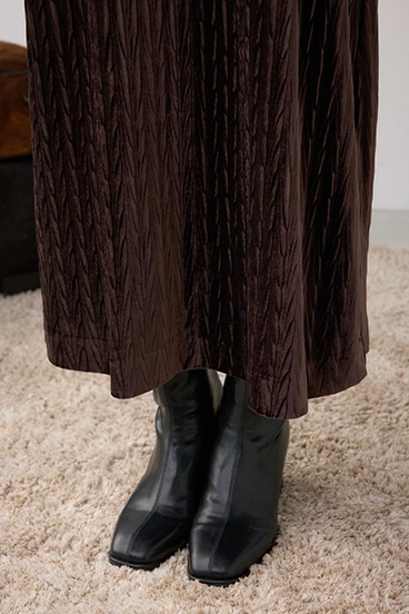 プリーツベロアキャミワンピース 詳細画像