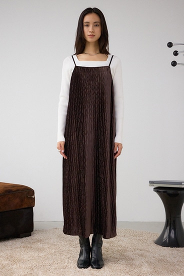 プリーツベロアキャミワンピース 詳細画像