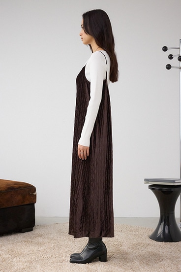 プリーツベロアキャミワンピース 詳細画像