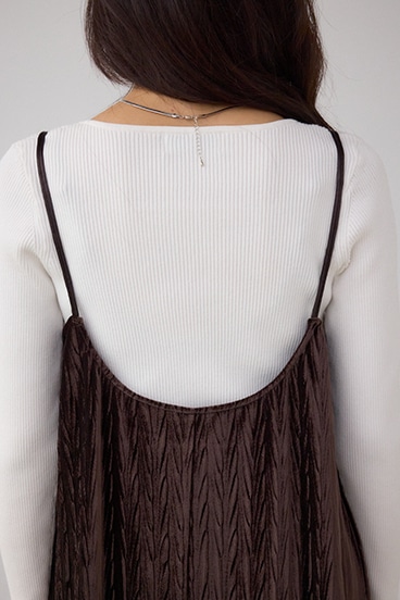 プリーツベロアキャミワンピース 詳細画像