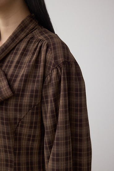 チェックボウタイワンピース 詳細画像