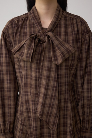 チェックボウタイワンピース 詳細画像