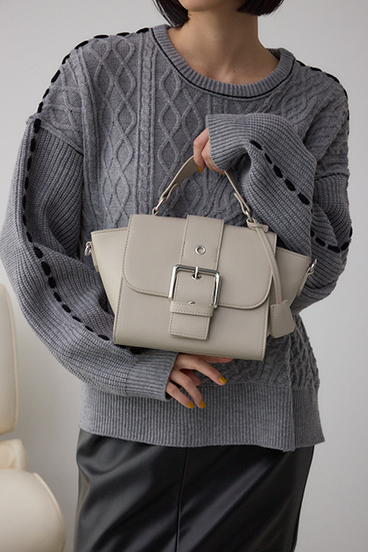 ベルトデザインフラップダイアゴナルバッグ 詳細画像