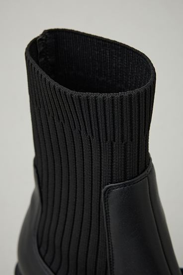 ベルトデザイントラックソールソックスブーツ 詳細画像