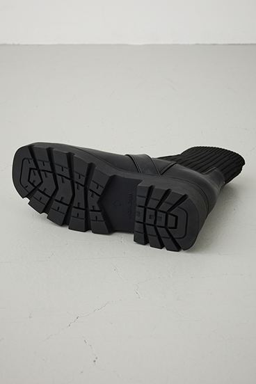 ベルトデザイントラックソールソックスブーツ 詳細画像