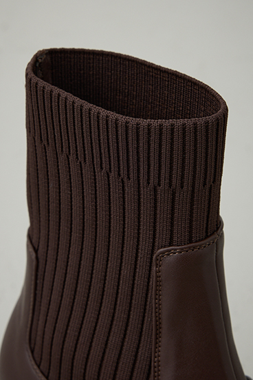 ベルトデザイントラックソールソックスブーツ 詳細画像