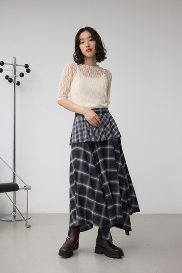 ベルトデザイントラックソールソックスブーツ 詳細画像