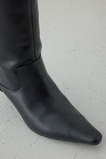 ローヒールロングブーツ 詳細画像