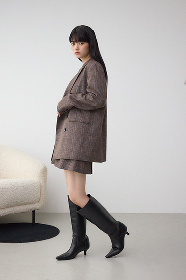 ローヒールロングブーツ 詳細画像