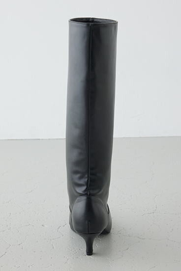 ローヒールロングブーツ 詳細画像