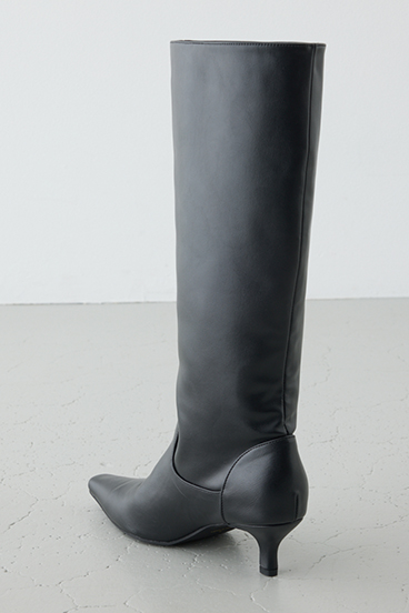 ローヒールロングブーツ 詳細画像