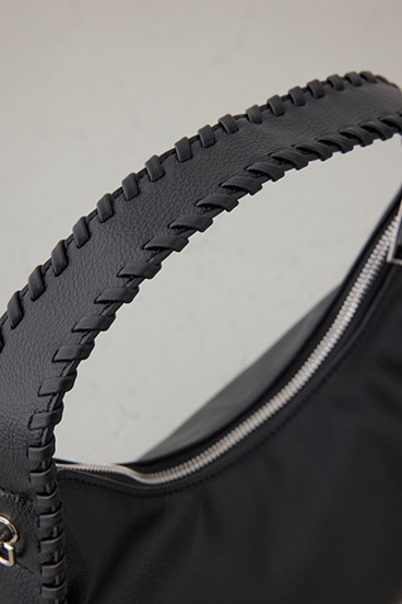 オーバーロックデザインハンドバッグ 詳細画像