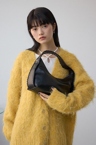 オーバーロックデザインハンドバッグ