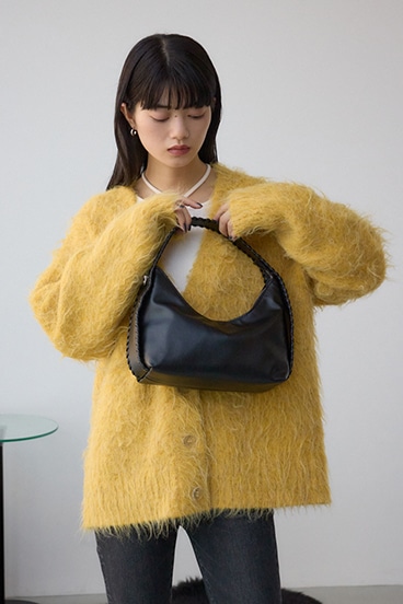 オーバーロックデザインハンドバッグ 詳細画像