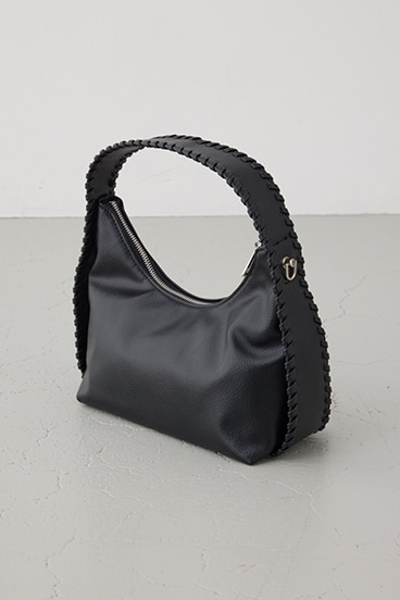 オーバーロックデザインハンドバッグ 詳細画像