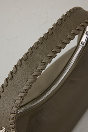 オーバーロックデザインハンドバッグ 詳細画像