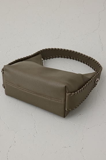 オーバーロックデザインハンドバッグ 詳細画像