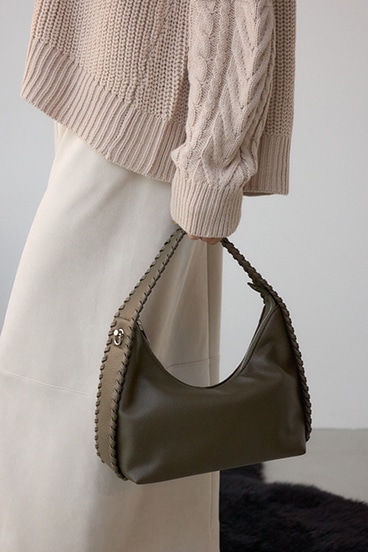 オーバーロックデザインハンドバッグ