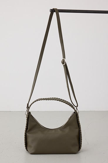 オーバーロックデザインハンドバッグ 詳細画像