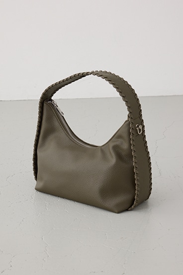 オーバーロックデザインハンドバッグ 詳細画像