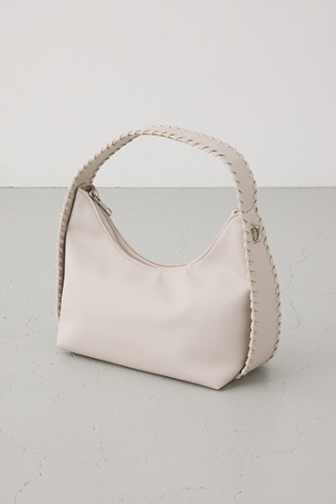 オーバーロックデザインハンドバッグ 詳細画像