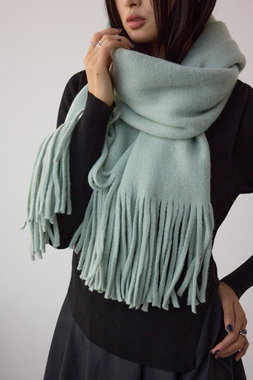 ソフトタッチニットフリンジストール