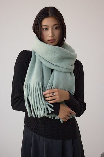 ソフトタッチニットフリンジストール