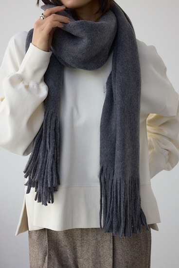 ソフトタッチニットフリンジストール