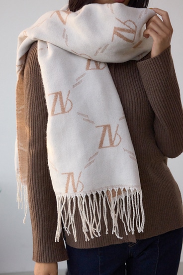 AZモノグラム柄ストール