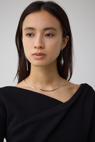 アクリル×メタルアシンメトリーピアス 詳細画像