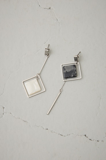 アクリル×メタルアシンメトリーピアス 詳細画像