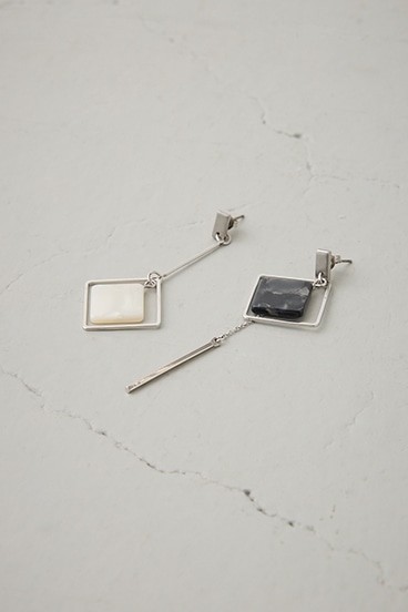 アクリル×メタルアシンメトリーピアス 詳細画像