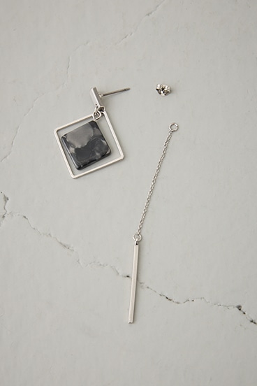 アクリル×メタルアシンメトリーピアス 詳細画像