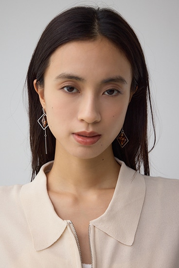 アクリル×メタルアシンメトリーピアス 詳細画像