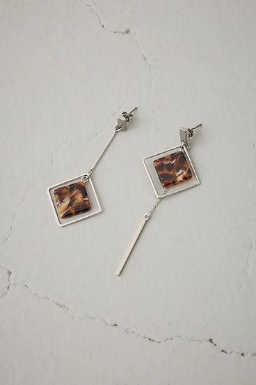 アクリル×メタルアシンメトリーピアス 詳細画像