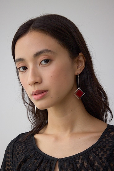 アクリル×メタルアシンメトリーピアス 詳細画像