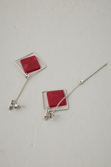 アクリル×メタルアシンメトリーピアス 詳細画像