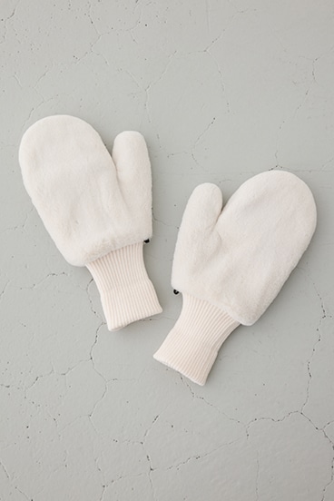 配色ストラップ2WAYフェイクファーミトン 詳細画像